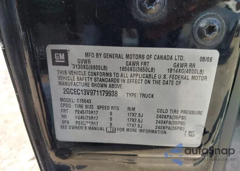 2007 Chevrolet Silverado 1500 Classic Ls from USA, damaged, VIN 2GCEC13V971179938